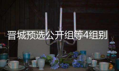 别收等晋公开官 芮乃伟尹组等4组晋城级本预选成志赛